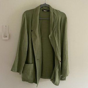 Sag Harbor Vintage Green Linen Blazer